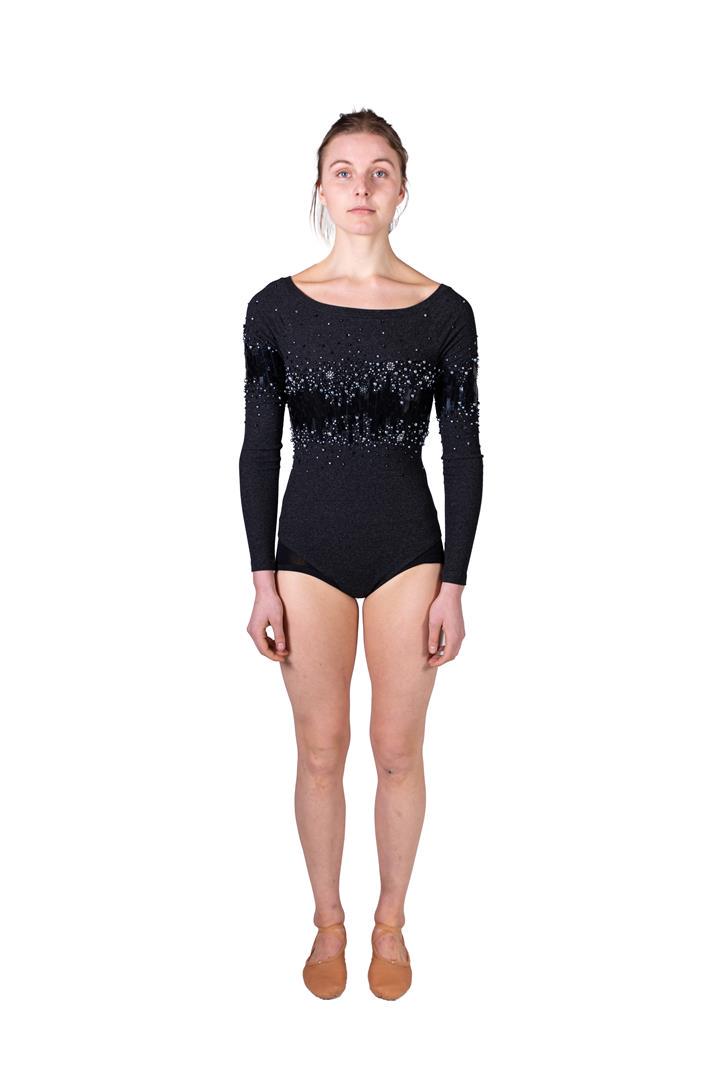 Black body with bead decoration: Black body with bead decoration. Costume from celebrAGE (2011), a co-production of choreographers Adriaan Luteijn and Gisela Rocha and photographer and filmmaker Erwin Olaf. Costume design: Fernando S