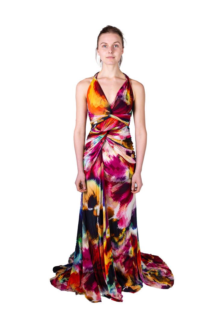 Evening dress in summer colors. Costume from celebrAGE: Evening dress in summer colors. Costume from celebrAGE (2011), a co-production of choreographers Adriaan Luteijn and Gisela Rocha and photographer and filmmaker Erwin Olaf. Costume design: Fernando Si