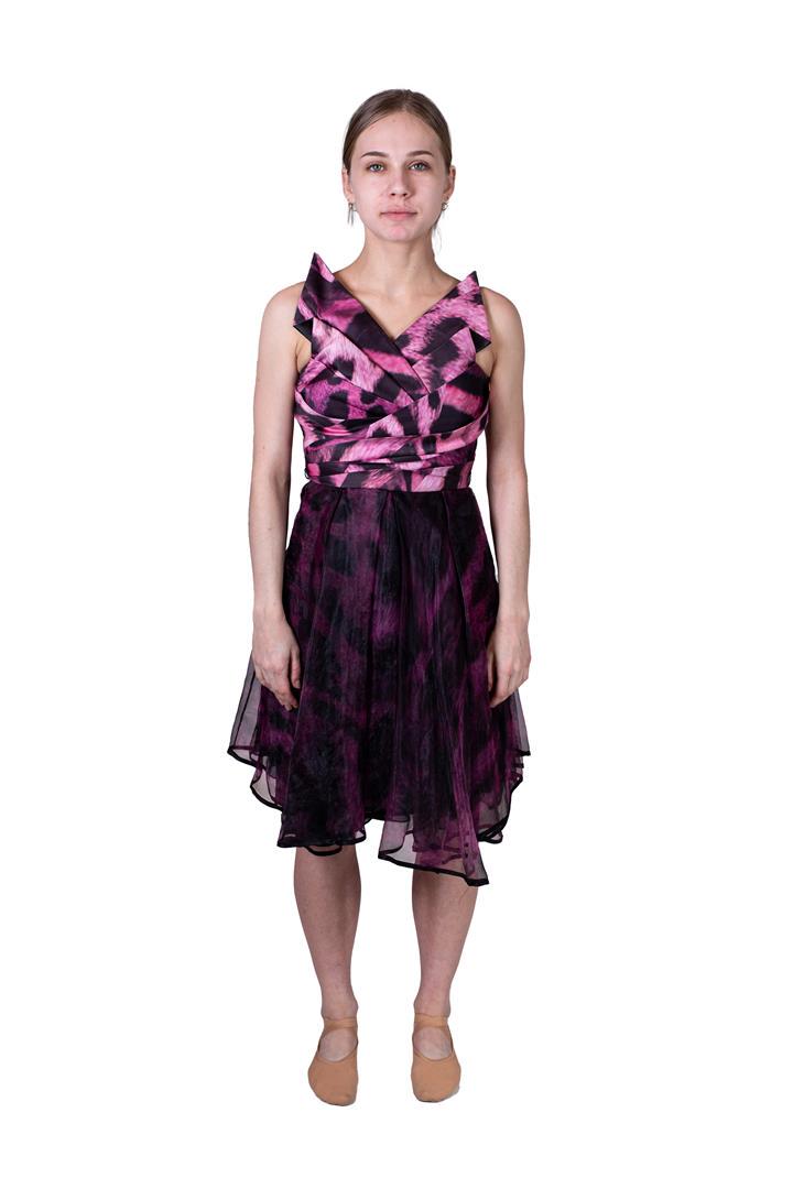 Pink cocktail dress with voile skirt. Costume from: Pink cocktail dress with voile skirt. Costume from celebrAGE (2011), a co-production of choreographers Adriaan Luteijn and Gisela Rocha and photographer and filmmaker Erwin Olaf. Costume design: Ferna