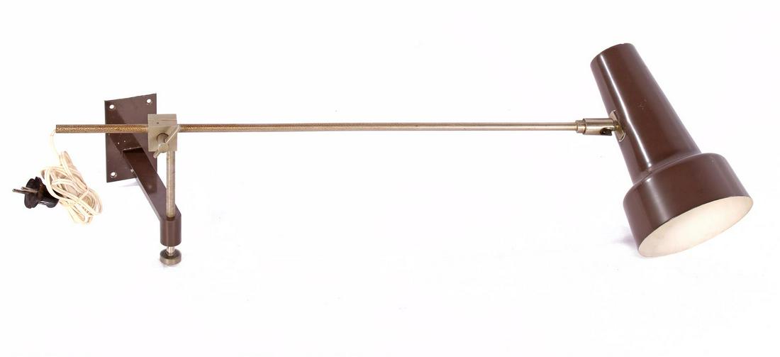 Willem Hagoort: Willem HagoortDesign Willem Hagoort for Hagoort Ligtning Rotterdam, metal wall lamp, model 55, circa 1960, 75 cm long