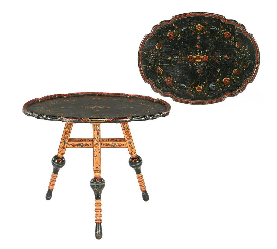 Frisian pine painted table (1 of 1)