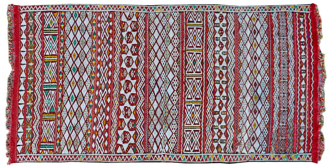 Handknotted Moroccan wool carpet, Kilim (1 of 4)