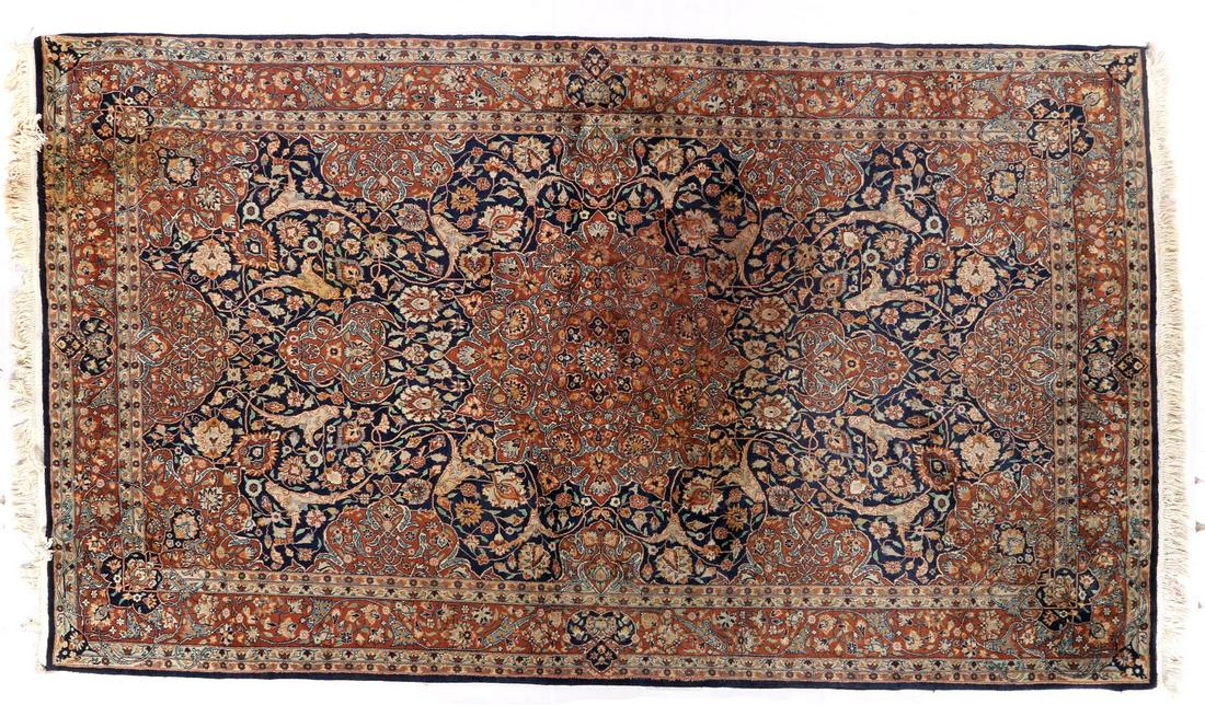 Hand-knotted wool carpet with decor Keshan (1 of 4)