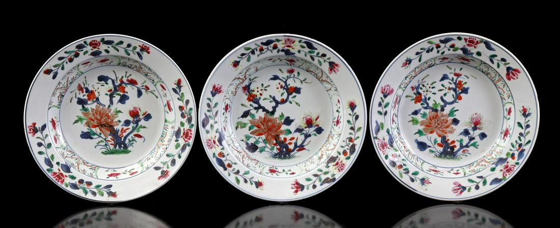 3 Famille Verte porcelain dishes (1 of 2)