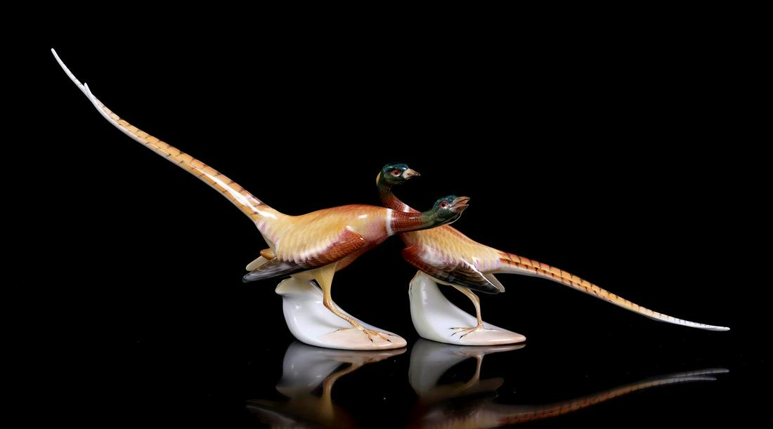 2 Herend porcelain statues (1 of 1)