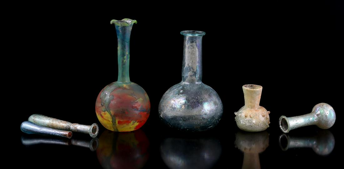 Glass utensils possibly from Roman times (1 of 4)