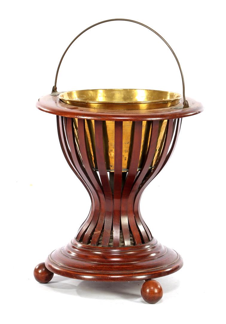 Mahogany slatted tea stove (1 of 1)