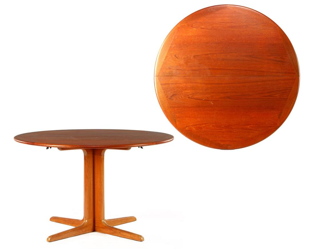 Niels Otto Moller (1920-1982): Niels Otto Moller (1920-1982)Solid teak dining room table with 2 intermediate shelves (50 cm), attributed to Niels Otto Moller for Gudme Mobelfabrik, Denmark 1960s, later version, stickered on the bot