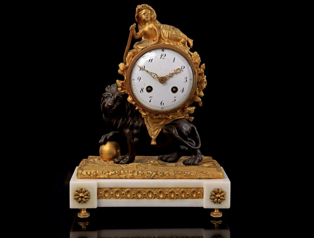 Fire-gilt Empire clock (1 of 4)