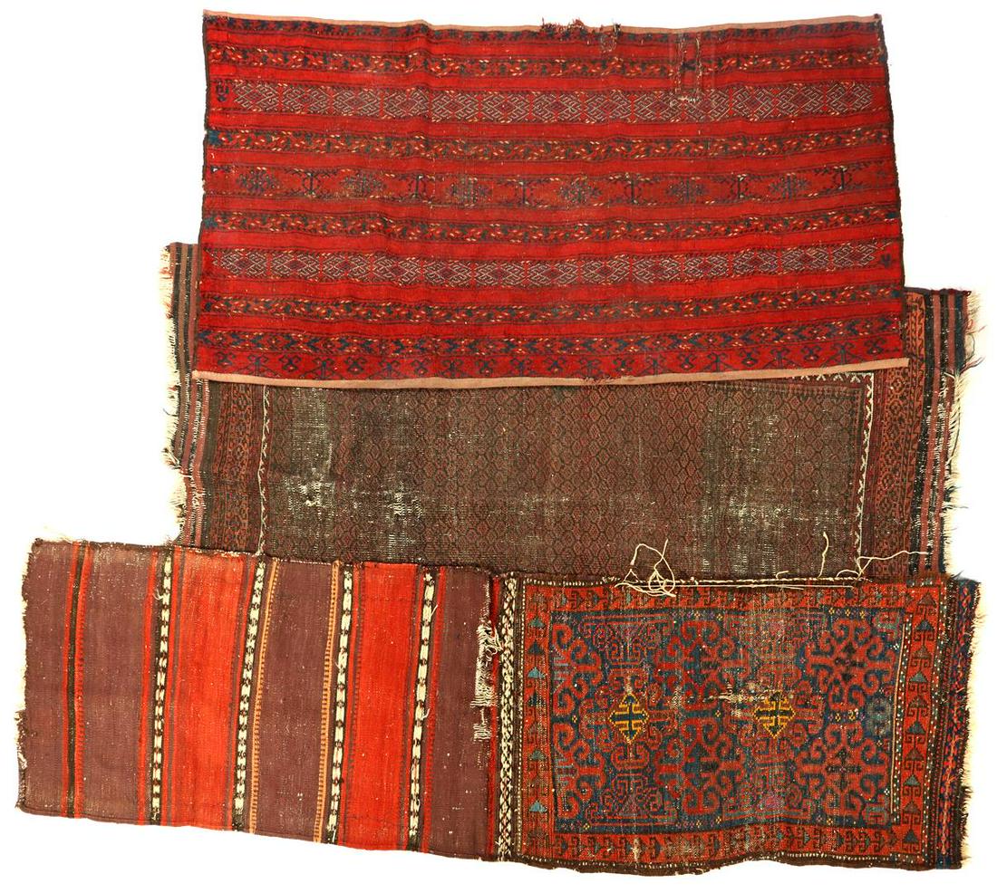 3 oriental hand-knotted worn carpets (1 of 4)