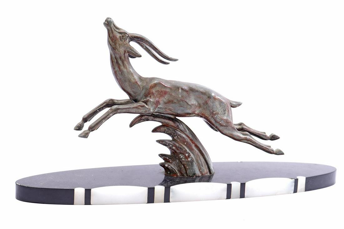 Zamak Art Deco statue of a deer (1 of 1)