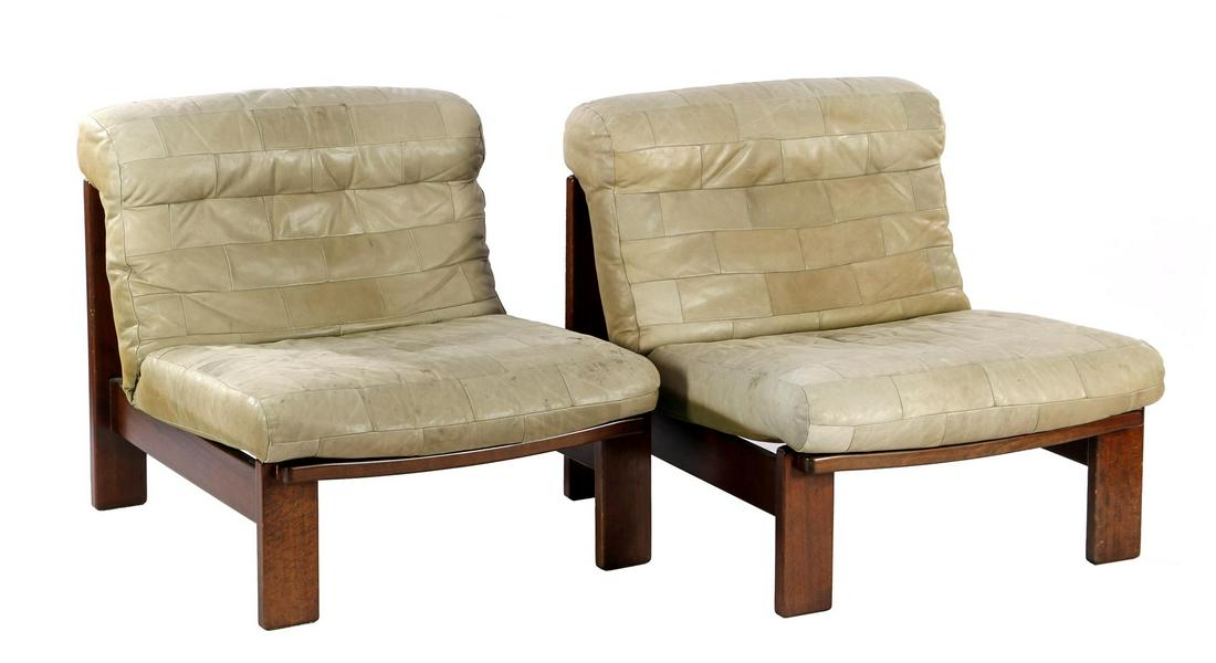 Modular walnut veneer 2-seater sofa (1 of 1)