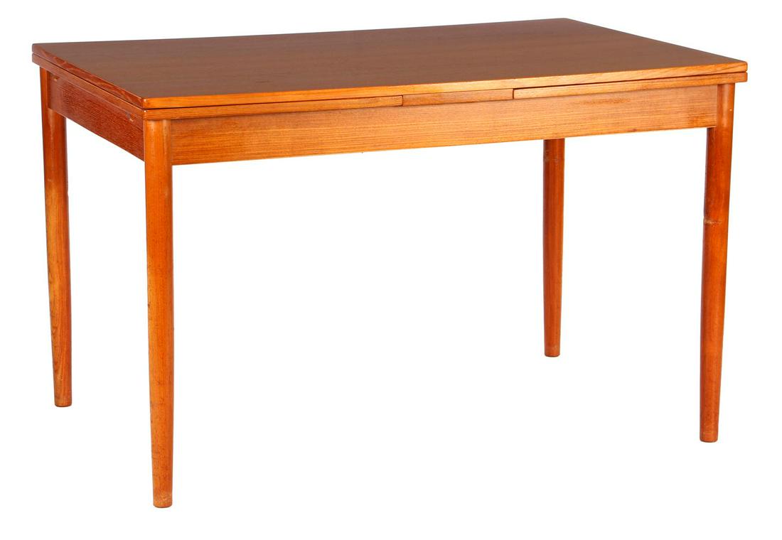 Teak veneer dining room table (1 of 1)