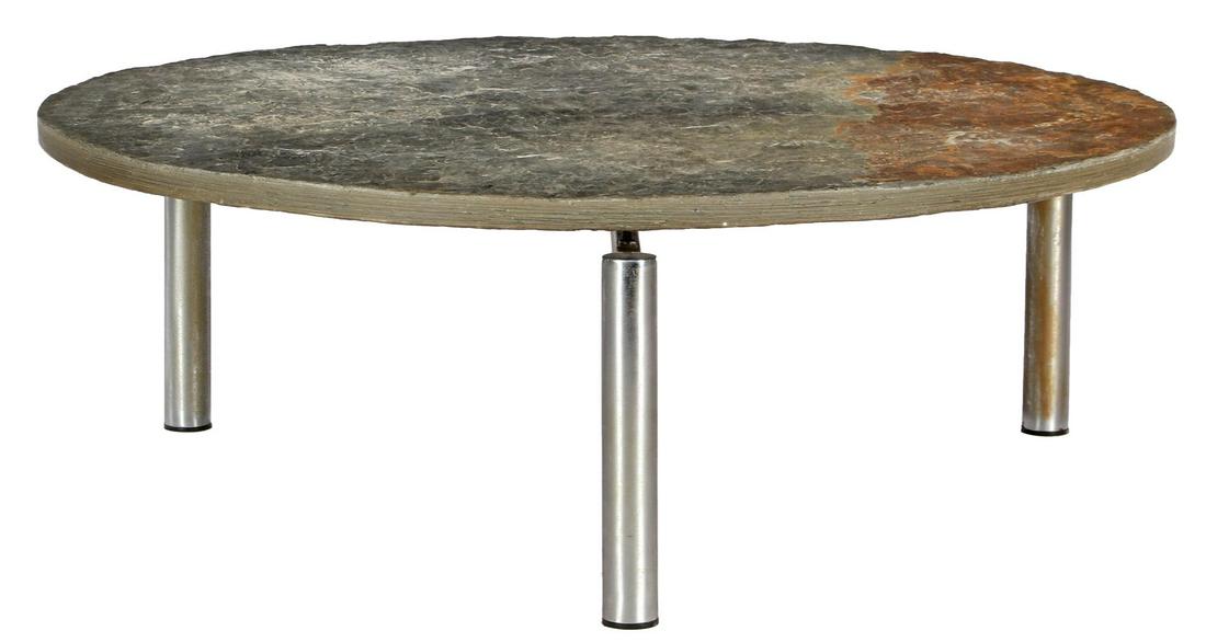 Coffee table with natural stone top (1 of 2)