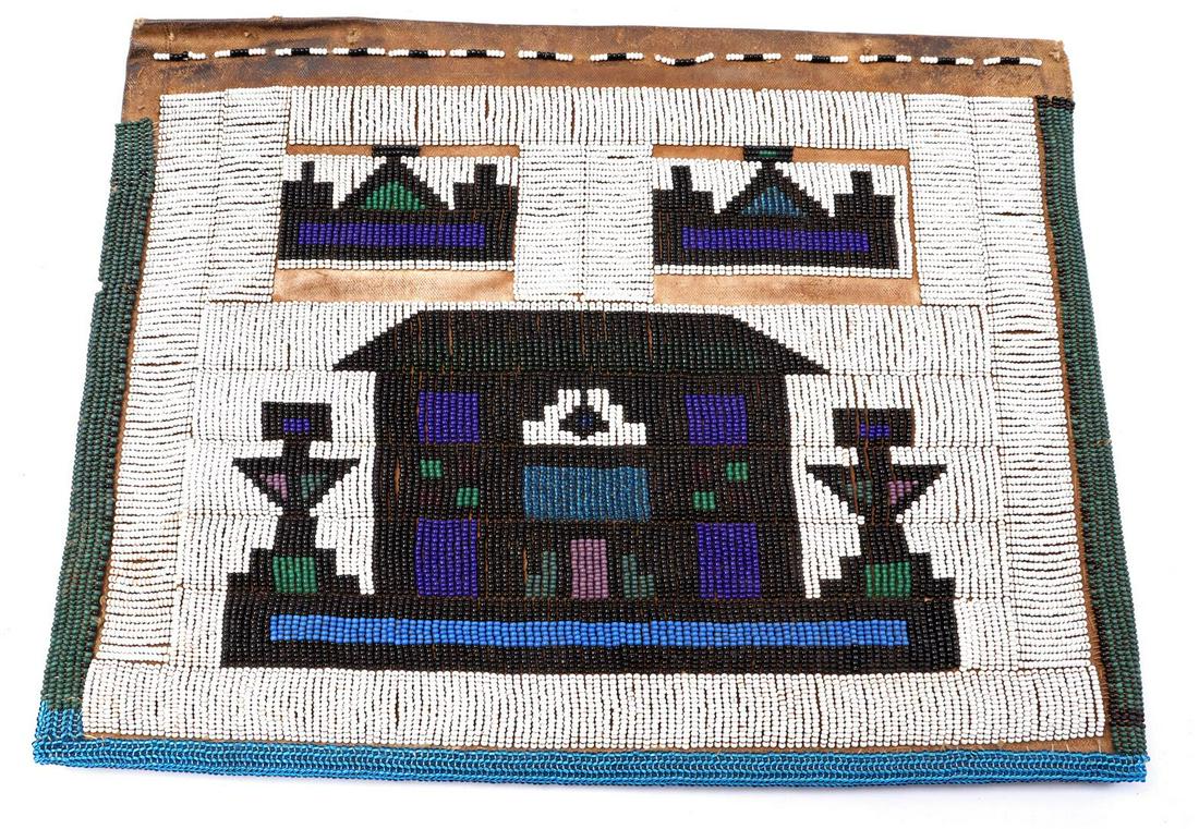 Traditional apron decorated with colored beads (1 of 3)