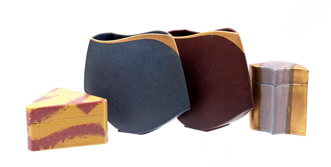 2 ceramic vases and 2 ceramic lidded pots (1 of 1)