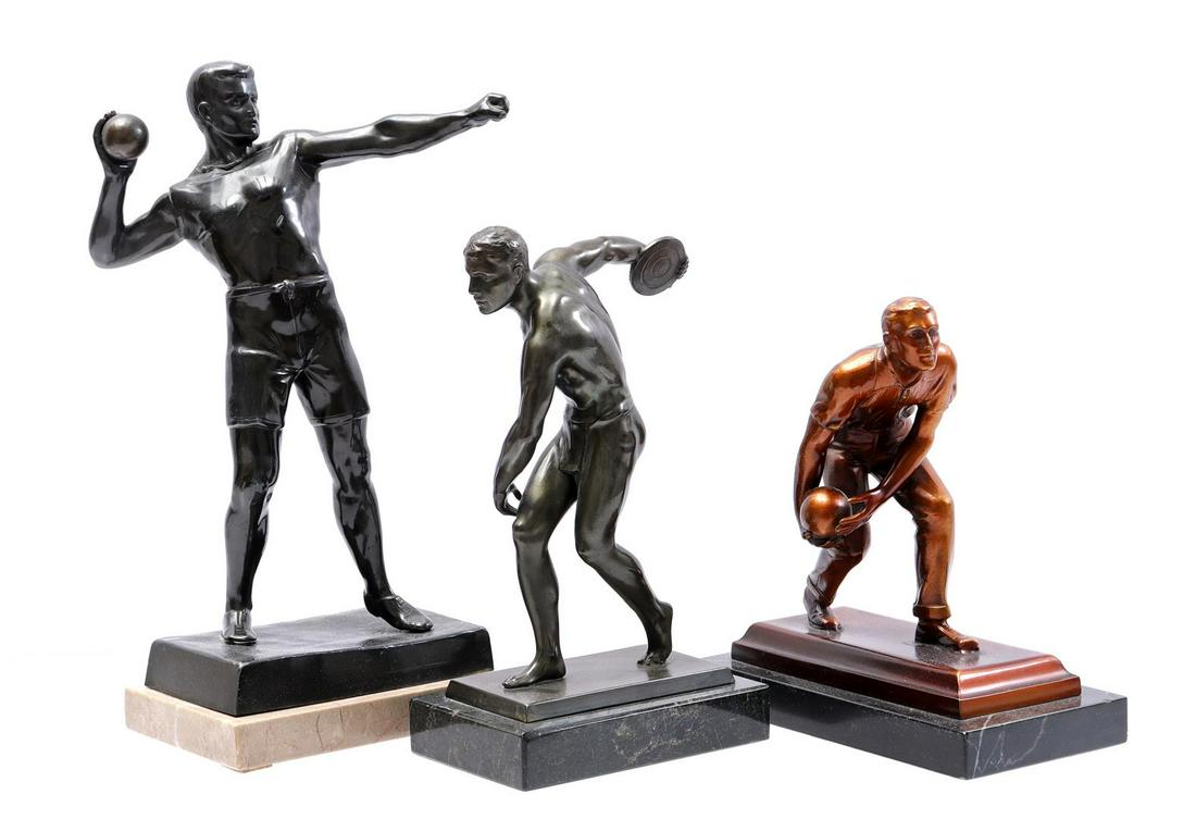 3 Art Deco zamak statues (1 of 1)