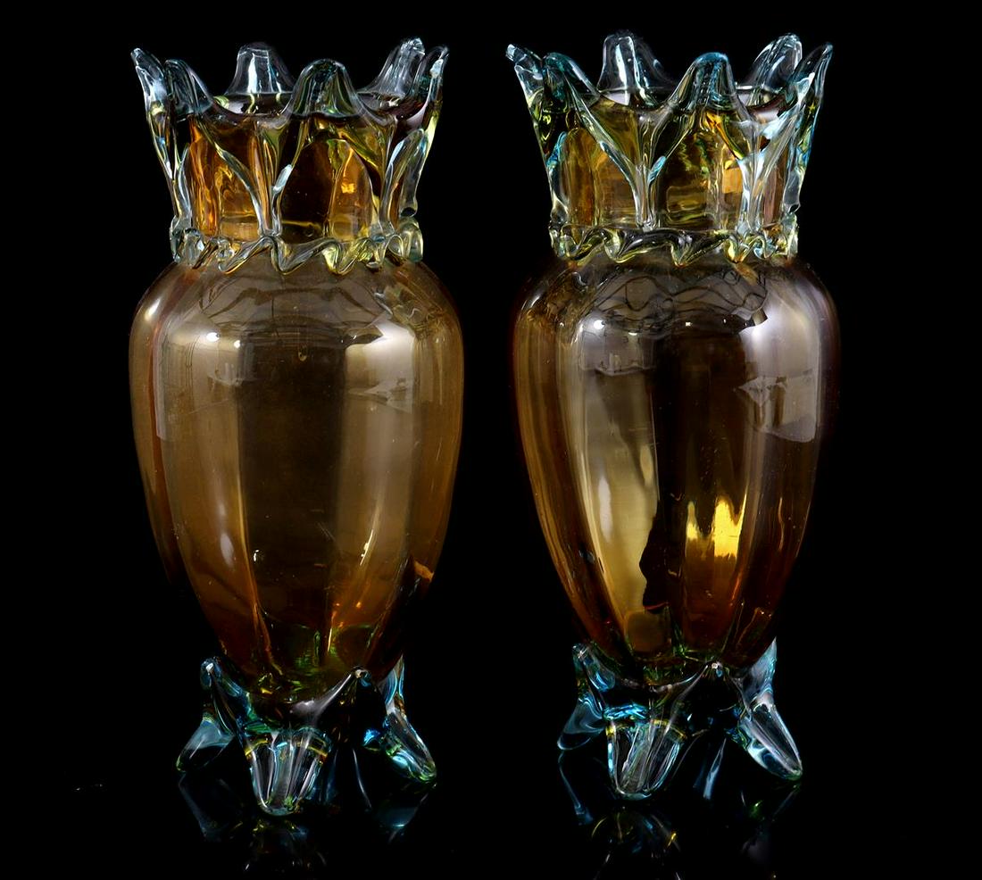 2 colored glass vases (1 of 1)