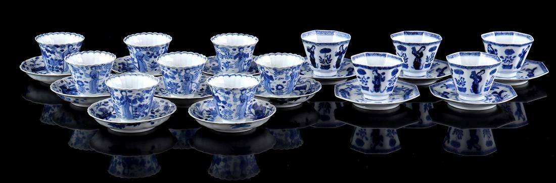 8 porcelain cups and saucers (1 of 12)