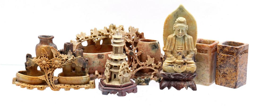 6 oriental soapstone objects (1 of 1)