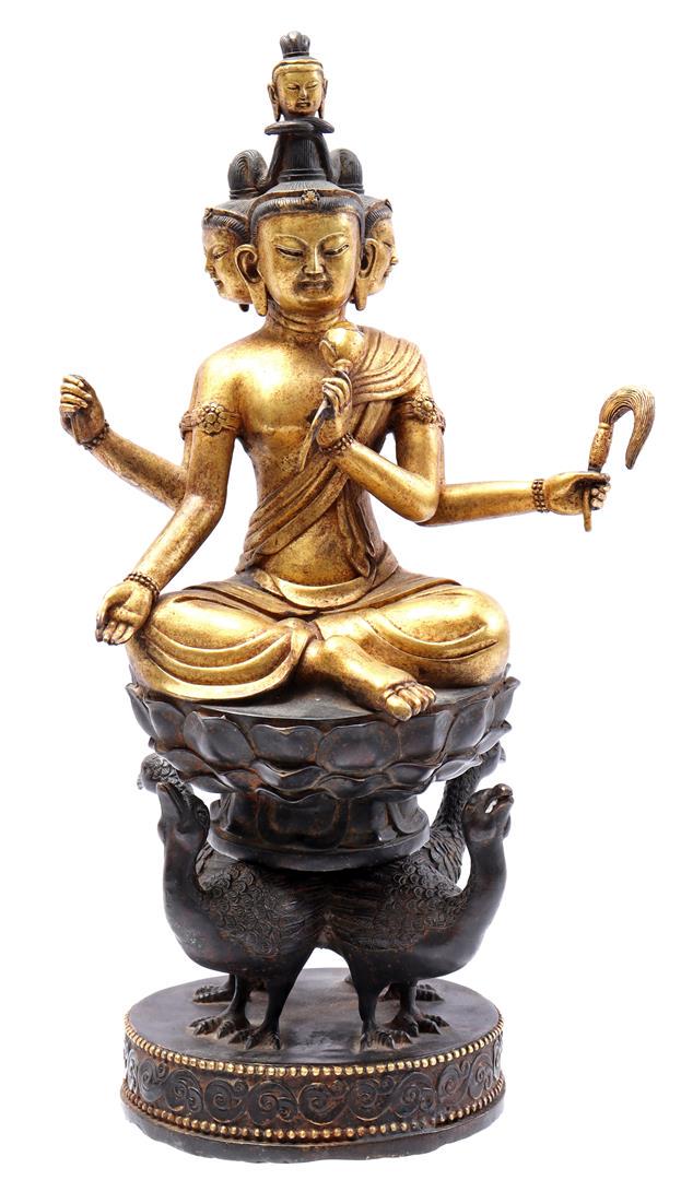 Bronze 2-piece Buddha statue (1 of 5)