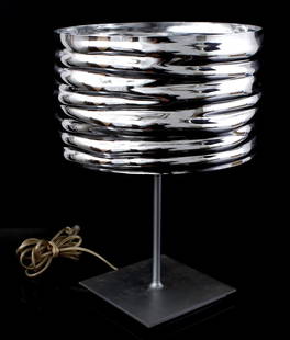 Ross Lovegrove: Ross Lovegrove (1958-)Metal and aluminum table lamp, design Ross Lovegrove, executed by Artemide, model 'Aqua Cil', Italy 21st century, 43 cm high and 30 cm diameter