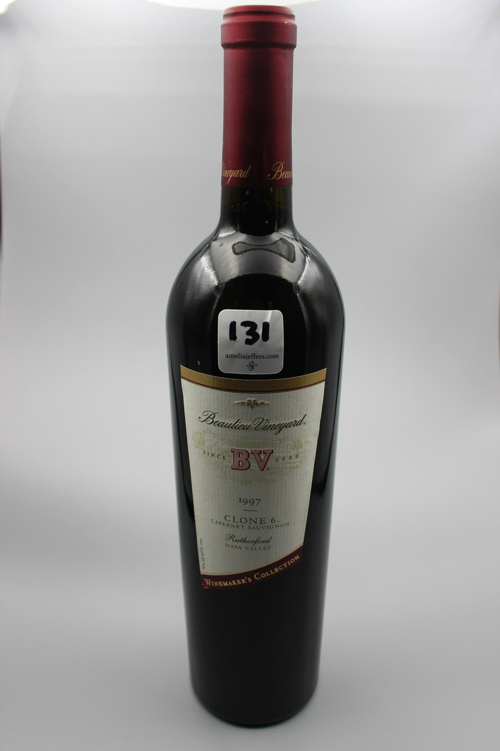 1997 CABERNET SAUVIGNON.: Napa Valley, California. Beaulieu Vineyard (BV), Clone 6, Winemaker's Collection. (750ml) Sold on behalf of the Estate of Sharron M. Capen, Delaware County, Ohio, Probate Court, Case #21010043 PES.