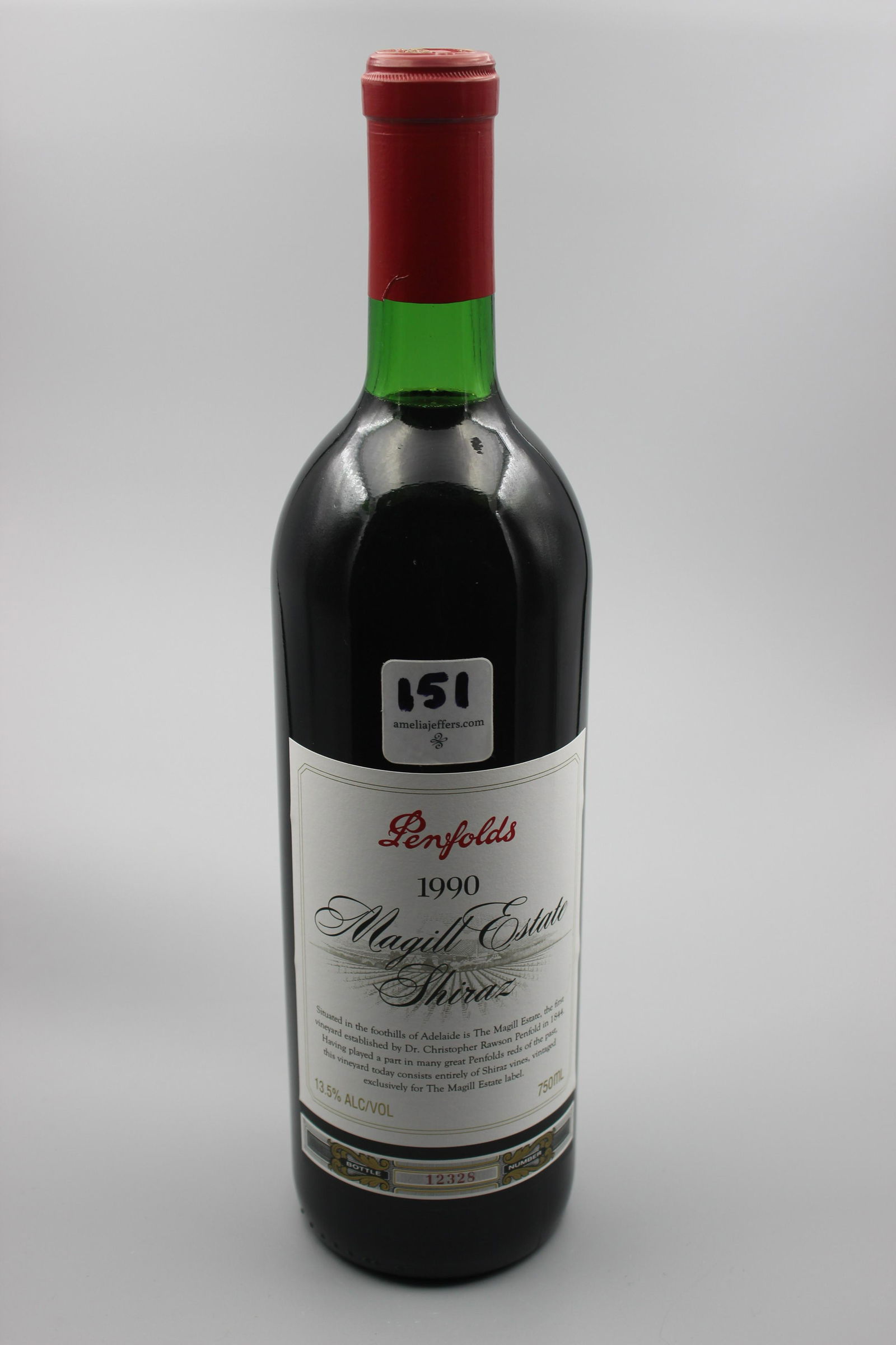 1990 RED GRANGE.: Magill, South Australia. Penfolds, Magill Estate Shiraz. (750ml) Sold on behalf of the Estate of Sharron M. Capen, Delaware County, Ohio, Probate Court, Case #21010043 PES.