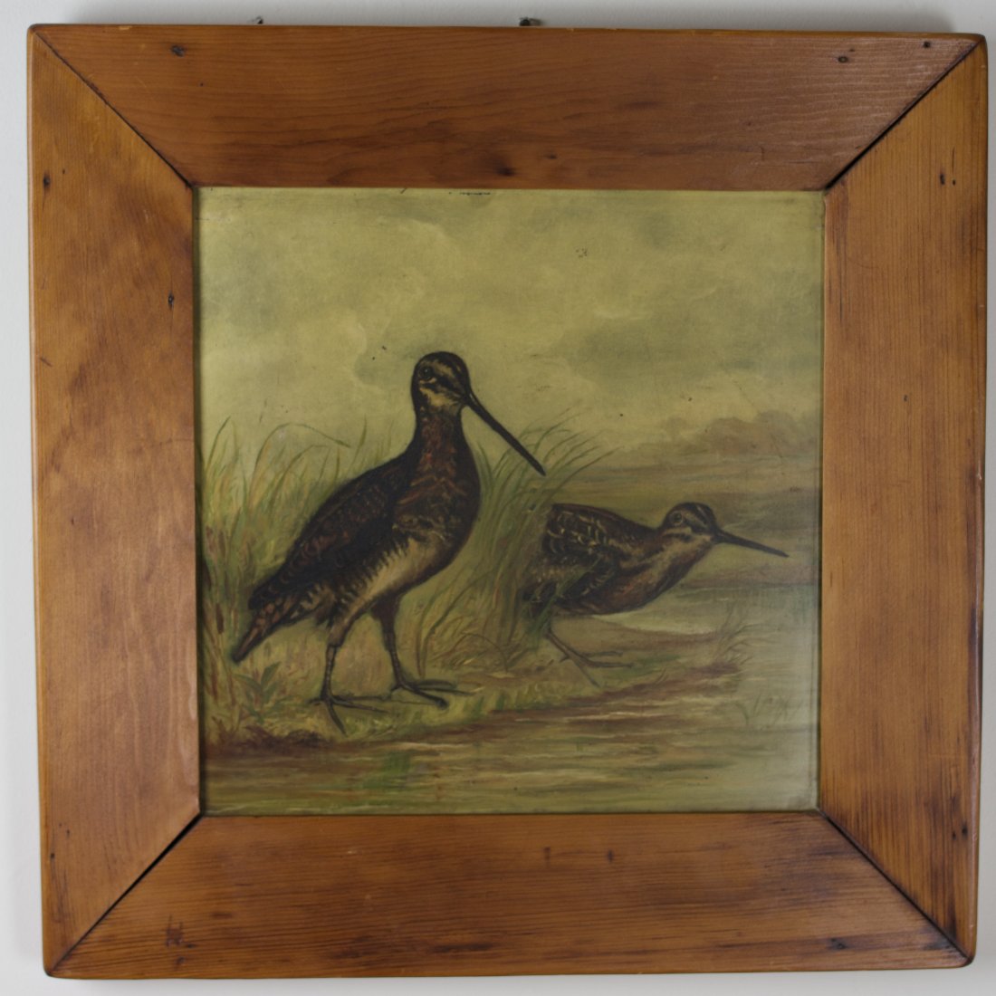 SHORE BIRDS PAINTING ON BLUESTONE. (1 of 1)