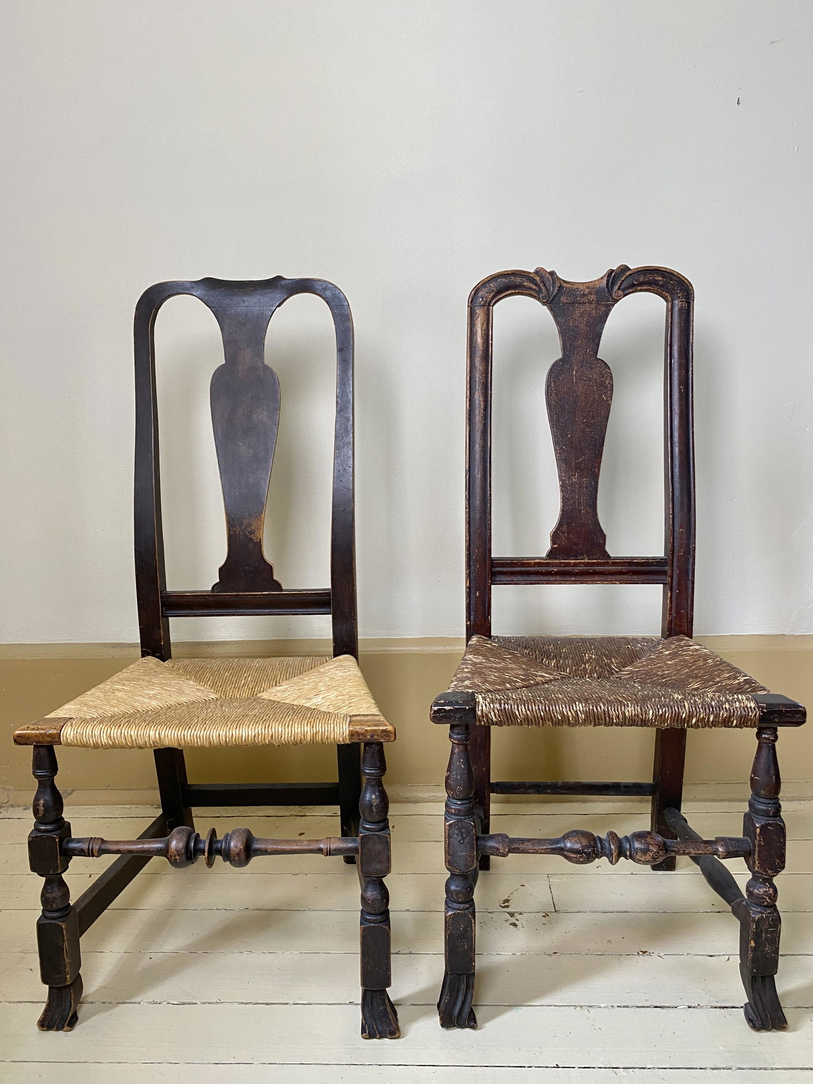 TWO QUEEN ANNE MAPLE PAINTED SIDE CHAIRS. Sep 29, 2022 Amelia