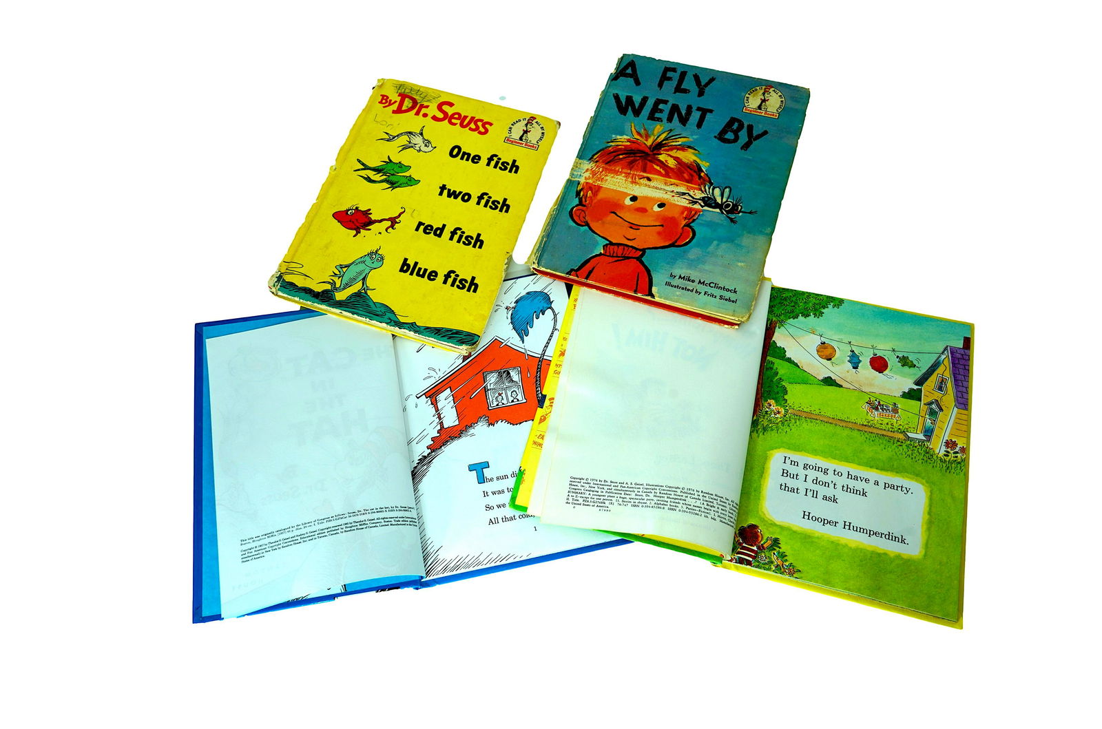 Pub. 1958, First Printing, Illustrated, "A Fly Went By", by Mike McClintock, Harcover Book. Plus 3 (1 of 5)