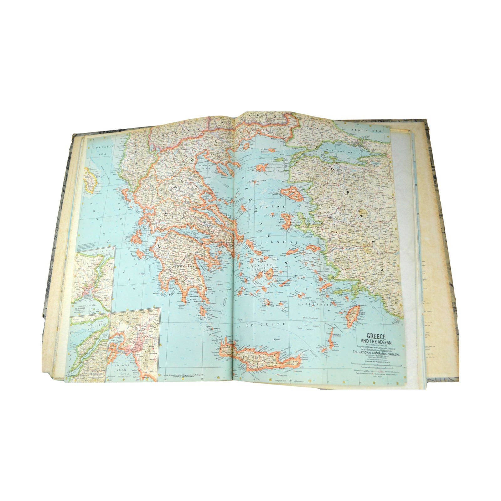 Pub. 1958, Maps, "Atlas Folio", Publishd by National Geogrphic Society, Softcover, Extra large (1 of 7)