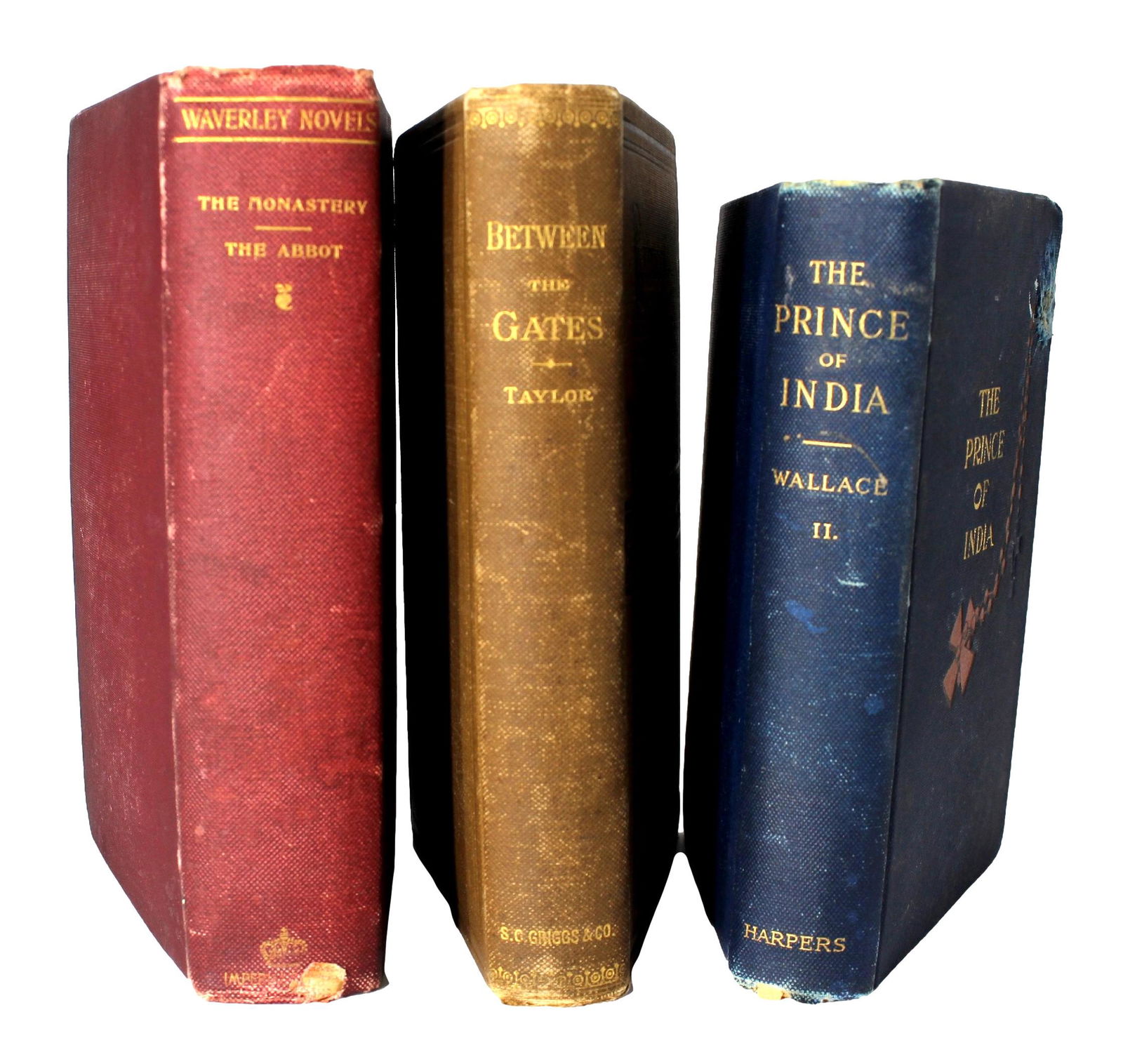 Pub. 1893, "The Prince of India" by Lew Wallace. (2) Pub. 1880, "Between the Gates" by Franklin (1 of 4)