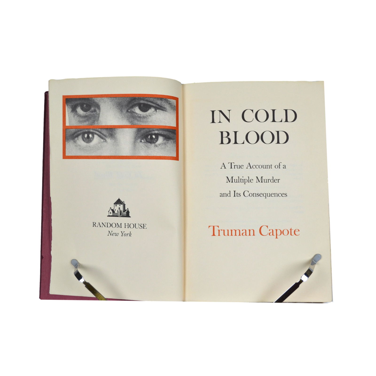 Pub. 1965, First Edition, First Printing, "In Cold Blood" by Truman Capote. Hardcover book. (1 of 4)