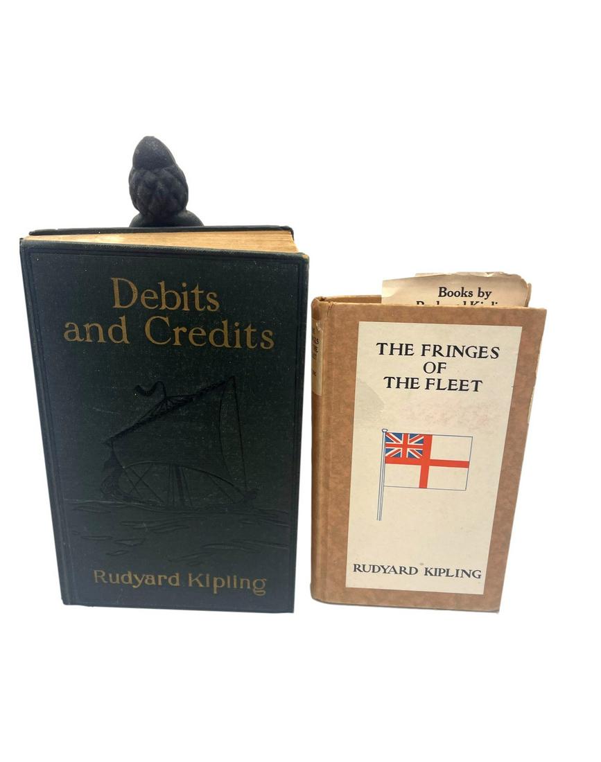 Pub. 1926, First American Edition, "Debits and Credits" by Rudyard Kipling, Hardcover book. (2) Pub. (1 of 11)