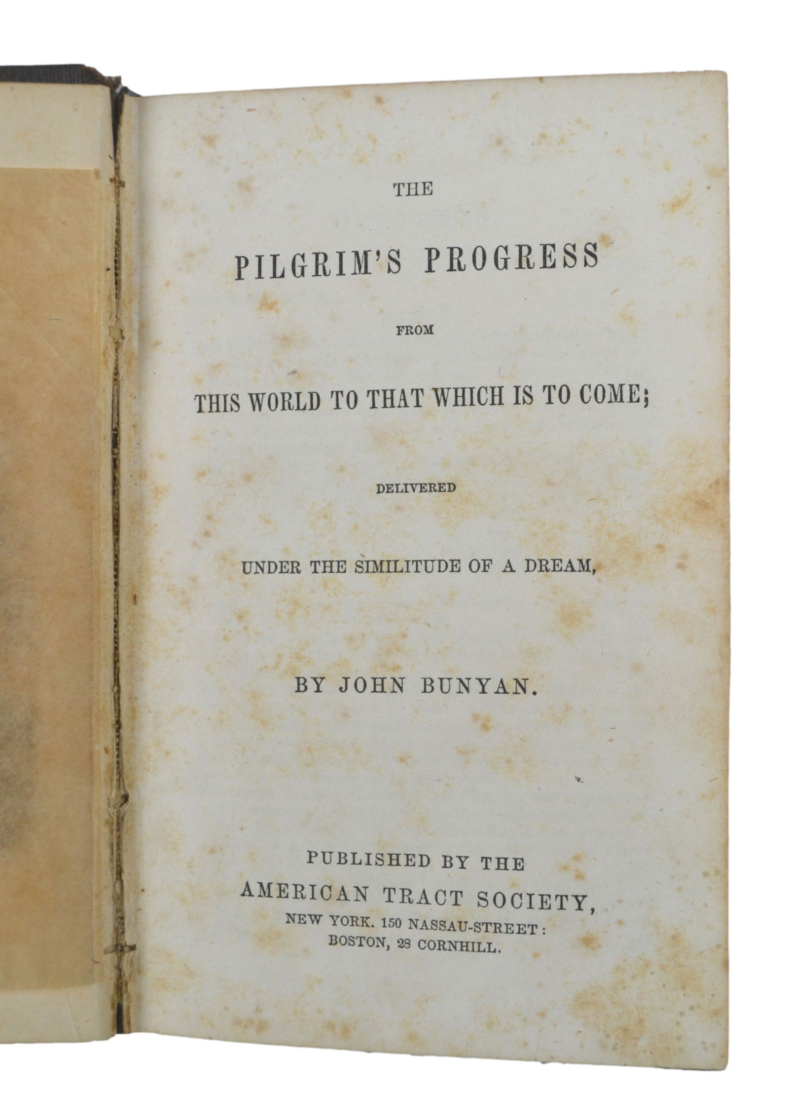 Pub. 1830, Illustrated, First Edition, "The Pilgrim's Progress From This World To That Which Is To (1 of 7)