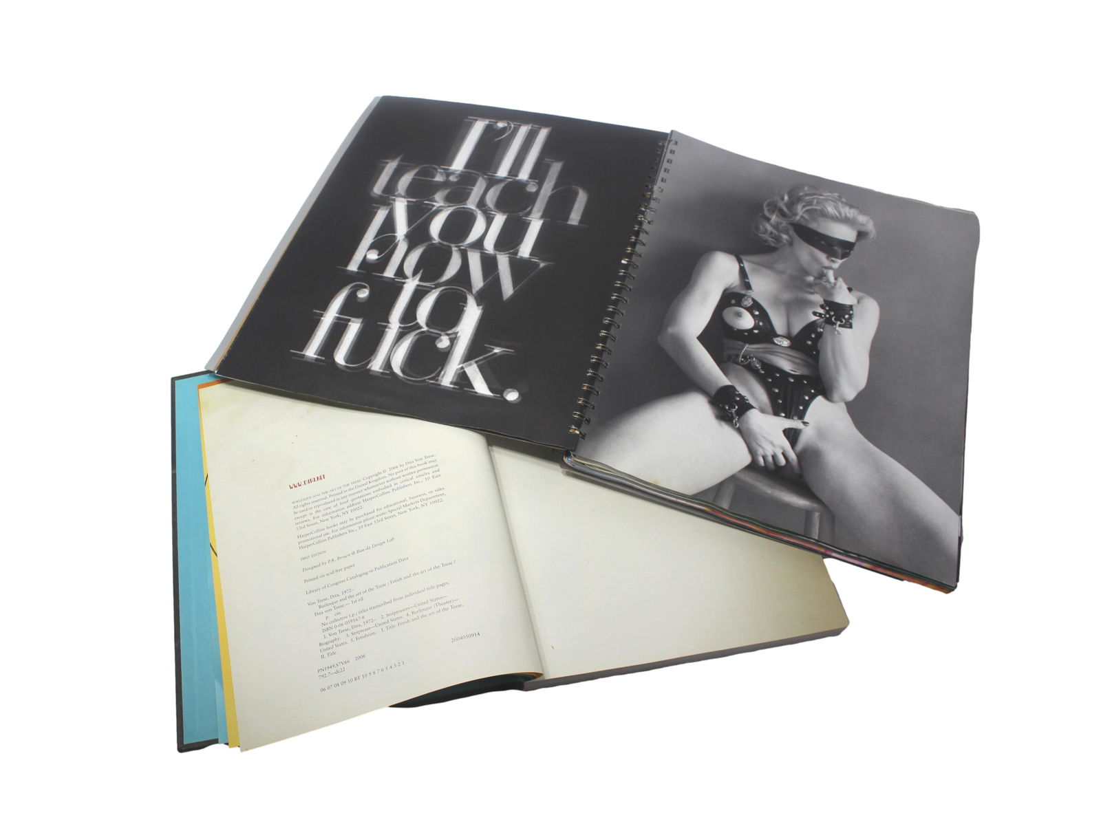 Pub. 1992, First Printing, Illustrated, "SEX" by Madonna, Harcover Metal Boards, Spiral Bound Book,: "SEX", Author: Madonna, Photographer: Steven Meisel and Fabien Baron, Editor: Glen O'Brien, Publisher: Warren Brothers, Publish Date: 1992, Edition: First Printing, First Edition. Metal Boards, Spiral