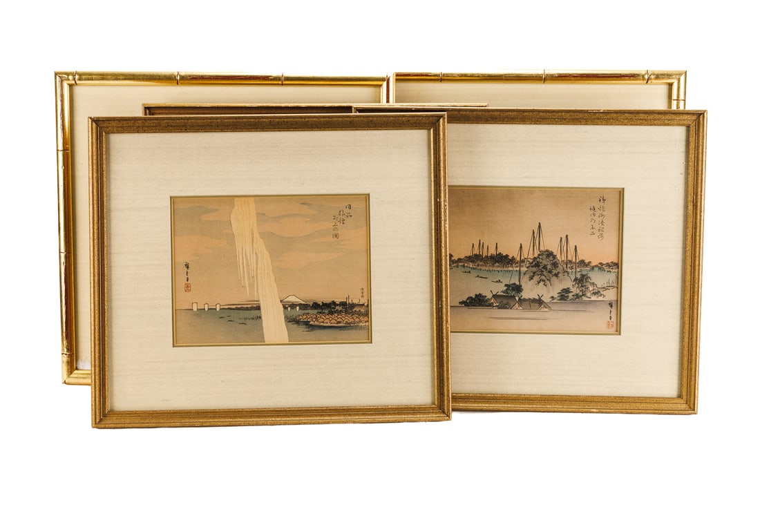 GROUP OF UTAGAWA HIROSHIGE WOODBLOCK PRINTS. (1 of 15)