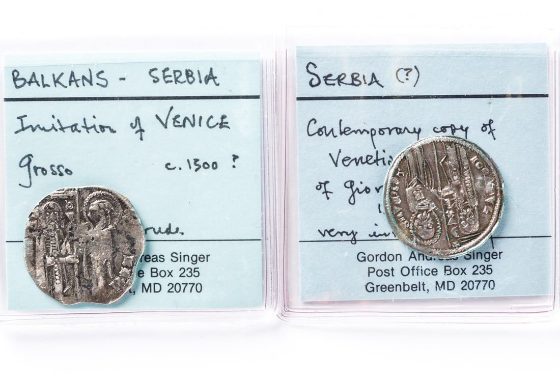 WORLD COINS AND CURRENCY: TWO MEDIEVAL SILVER COINS. (1 of 7)