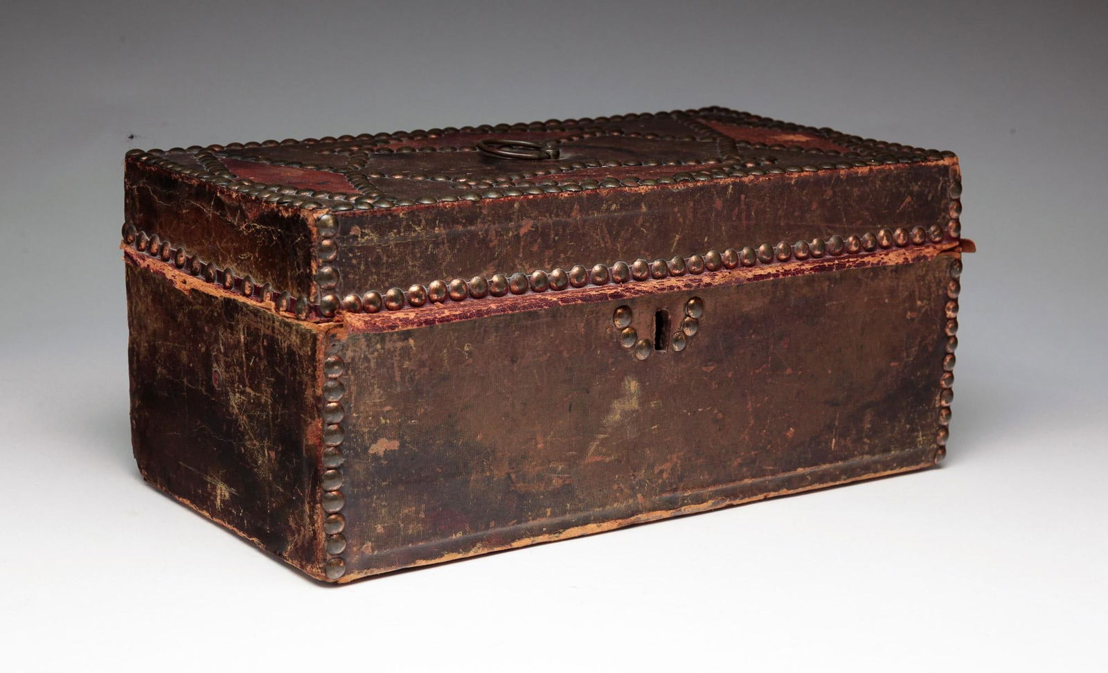 BRASSWORK DECORATED DOCUMENT BOX. (1 of 5)