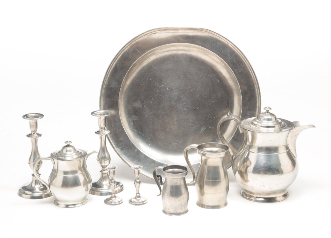 GROUP OF PEWTER INCLUDING BOARDMAN & HART. (1 of 5)