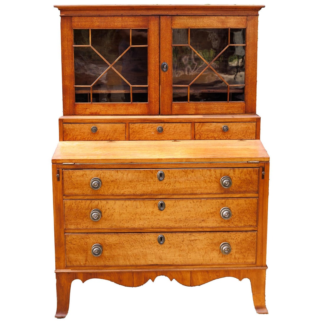 HEPPLEWHITE BOOKCASE DESK. (1 of 16)