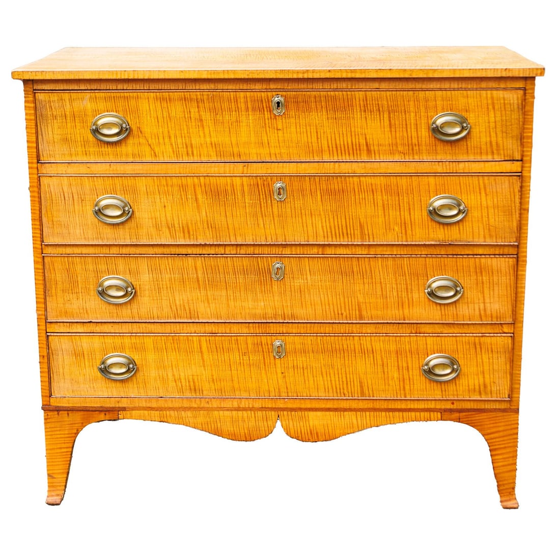 HEPPLEWHITE INLAID CHEST. (1 of 6)