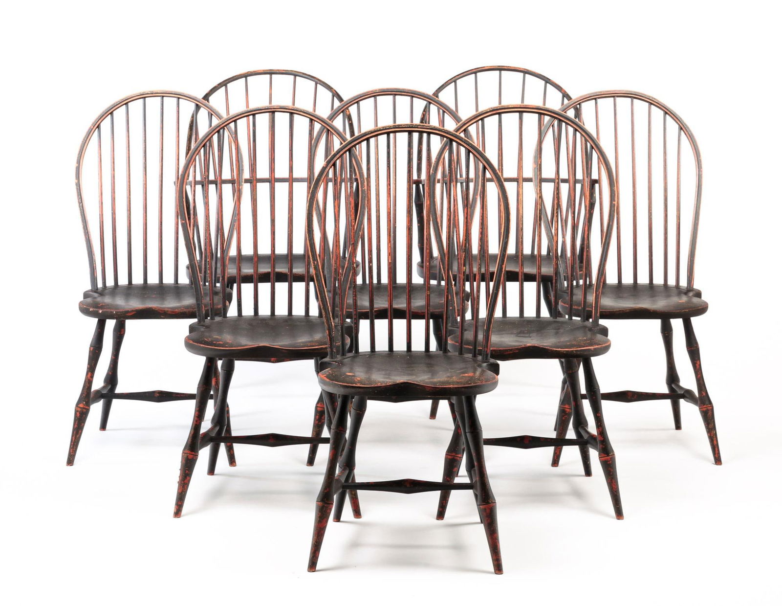 EIGHT WINDSOR CHAIRS. (1 of 4)