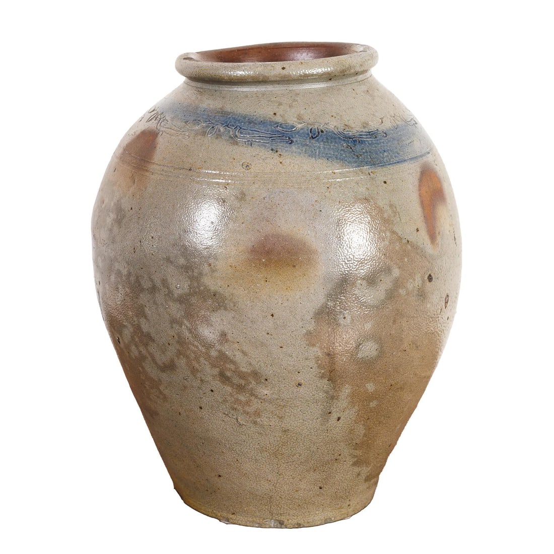 PHILADELPHIA BRANCH GREEN STONEWARE JAR. (1 of 9)
