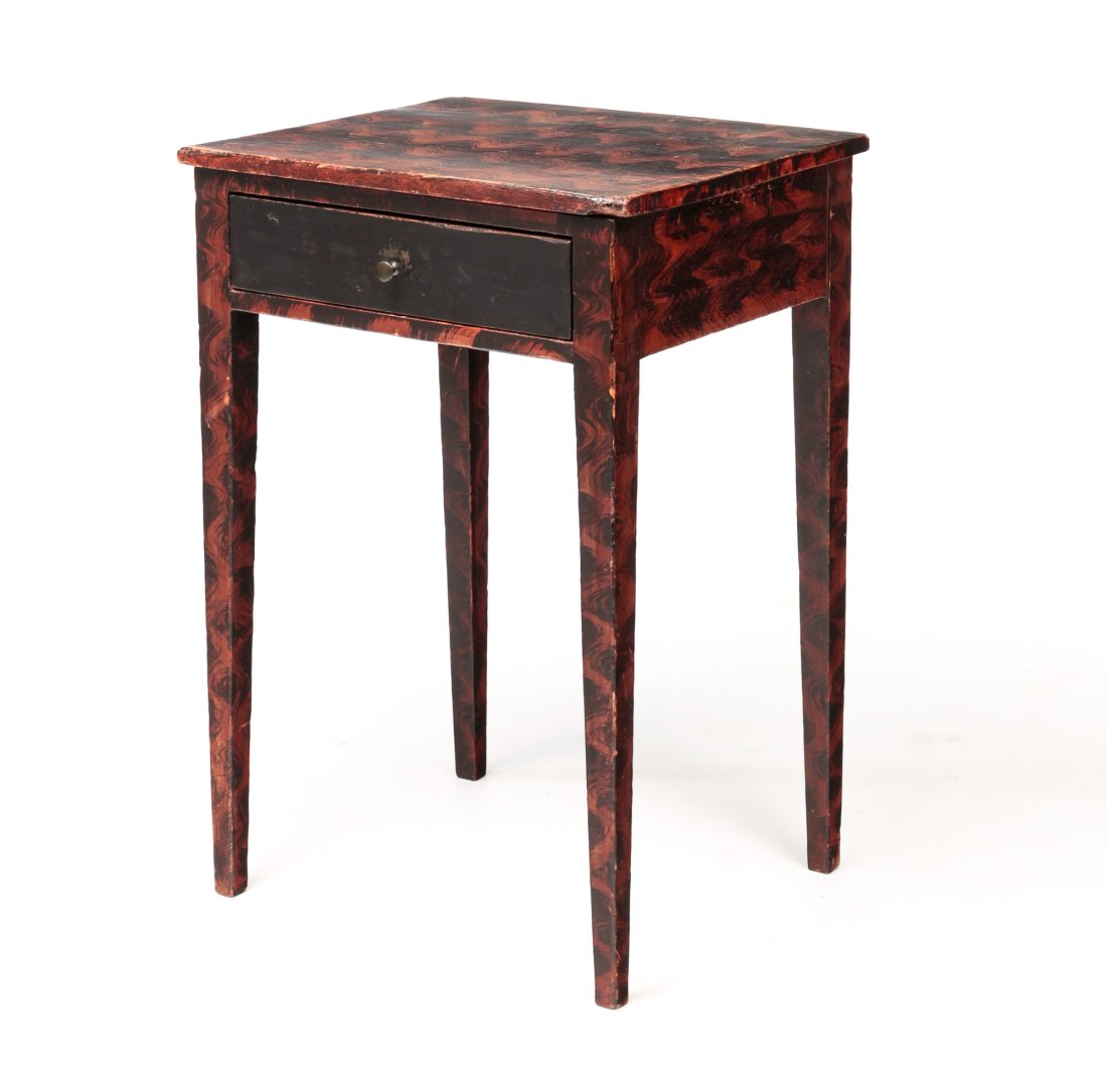 PAINT-DECORATED HEPPLEWHITE STAND. (1 of 4)