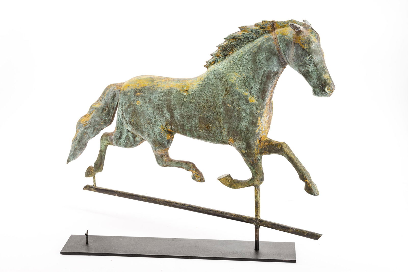 FULL-BODIED RUNNING HORSE WEATHERVANE. (1 of 11)