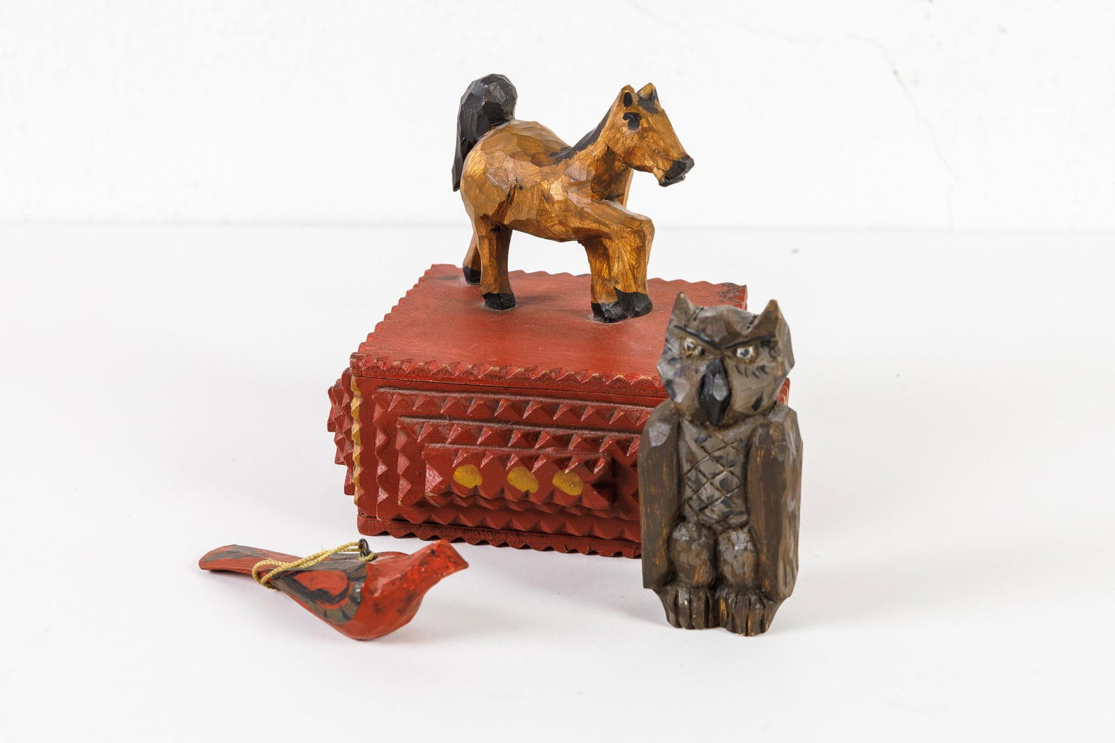 Two Folk Art Carvings By Daniel Strawser Sr (19432023). Auction