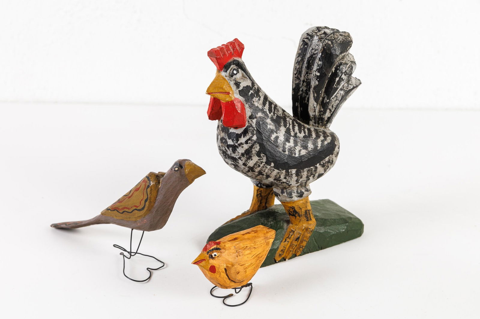 Three Folk Art Carvings By Daniel Strawser Sr (19432023). Auction