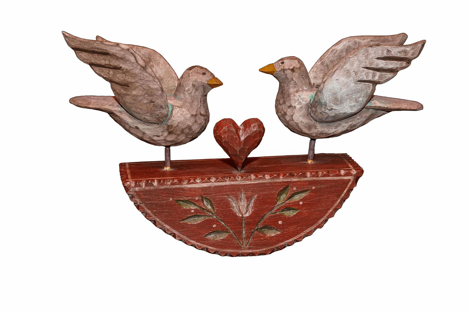 FOLK ART CARVED ROCKING TOY BY P. "PAM" SCHIFFERL. (1 of 7)